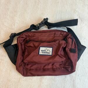 Vintage 80s High Sierra Fanny Pack Waist Travel Bum Bag Hiking Outdoors